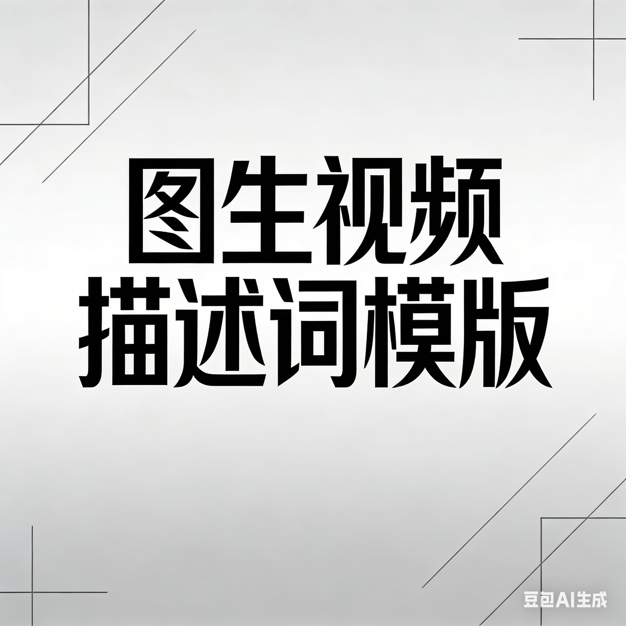 图生视频模版-漫都AIGC训练营